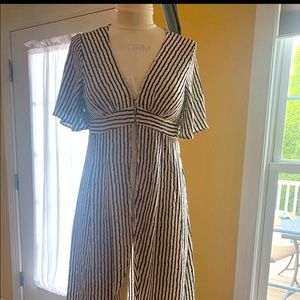 Feathers - Button Front Stripe Duster M